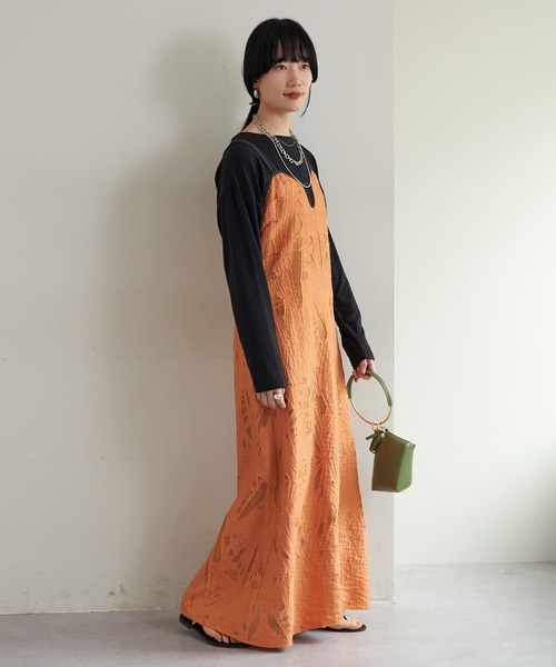 SHENERY✴︎ トリミングアクセントキャミドレス　キャミワンピース　マキシ36 SHENERY（シーナリー）の「トリミングアクセントキャミドレス