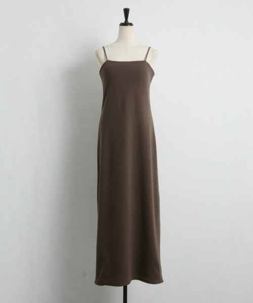 &. NOSTALGIA(アンドドットノスタルジア)の「【ZOZO限定】カップ付きキャミワンピース(ワンピース・レディース・杢グレー/ブルー/ブラック/ブラウン/オレンジ/グリーン/チャコールグレー・M)」の8枚目の写真