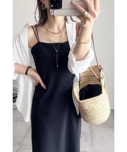 &. NOSTALGIA(アンドドットノスタルジア)の「【ZOZO限定】カップ付きキャミワンピース(ワンピース・レディース・杢グレー/ブルー/ブラック/ブラウン/オレンジ/グリーン/チャコールグレー・M)」の20枚目の写真