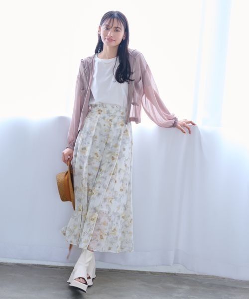mysty woman（ミスティウーマン）の「シアーショルダープルオーバー　192248（Tシャツ/カットソー・レディース・ピンクベージュ/レッド系その他/ブラック/オフホワイト/サックスブルー・FREE）」の14枚目の写真