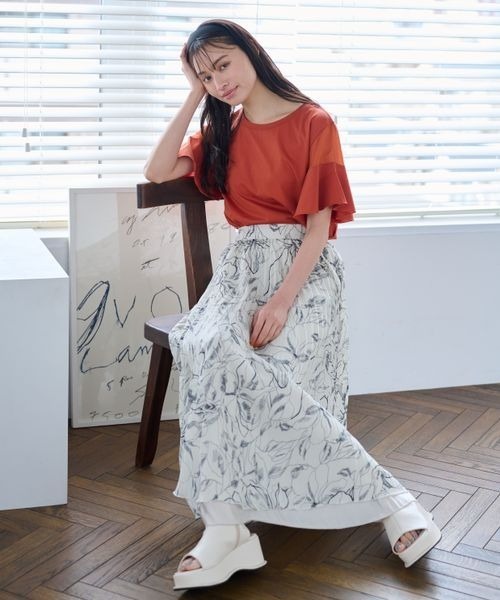 mysty woman（ミスティウーマン）の「シアーショルダープルオーバー　192248（Tシャツ/カットソー・レディース・ピンクベージュ/レッド系その他/ブラック/オフホワイト/サックスブルー・FREE）」の15枚目の写真