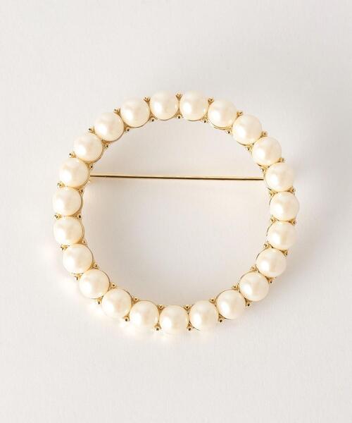 BEAUTY&YOUTH UNITED ARROWS(ビューティーアンドユースユナイテッドアローズ)の「パールモチーフ サークル ピンブローチ(ブローチ/コサージュ・レディース・ゴールド・FREE)」の1枚目の写真