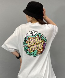 【ムラサキスポーツ限定】SANTACRUZ/サンタクルーズ SLASHER DOT  ビッグシルエット/オーバーサイズ/無地/バックプリントTシャツ   502231433