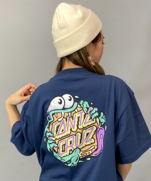 SANTA CRUZ（サンタクルーズ）の「【ムラサキスポーツ限定】SANTACRUZ/サンタクルーズ SLASHER DOT  ビッグシルエット/オーバーサイズ/無地/バックプリントTシャツ   502231433（Tシャツ/カットソー・レディース・ブラック/ホワイト/ブルー・M/XL/L）」の3枚目の写真