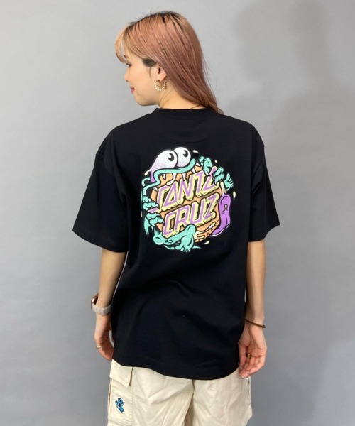 SANTA CRUZ（サンタクルーズ）の「【ムラサキスポーツ限定】SANTACRUZ/サンタクルーズ SLASHER DOT  ビッグシルエット/オーバーサイズ/無地/バックプリントTシャツ   502231433（Tシャツ/カットソー・レディース・ブラック/ホワイト/ブルー・M/XL/L）」の12枚目の写真