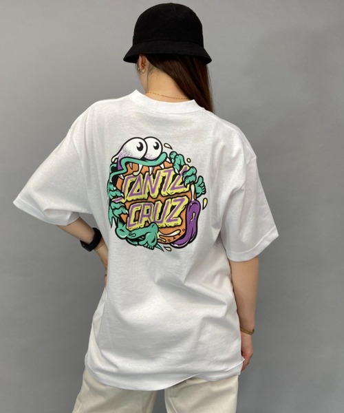 SANTA CRUZ（サンタクルーズ）の「【ムラサキスポーツ限定】SANTACRUZ/サンタクルーズ SLASHER DOT  ビッグシルエット/オーバーサイズ/無地/バックプリントTシャツ   502231433（Tシャツ/カットソー・レディース・ブラック/ホワイト/ブルー・M/XL/L）」の8枚目の写真