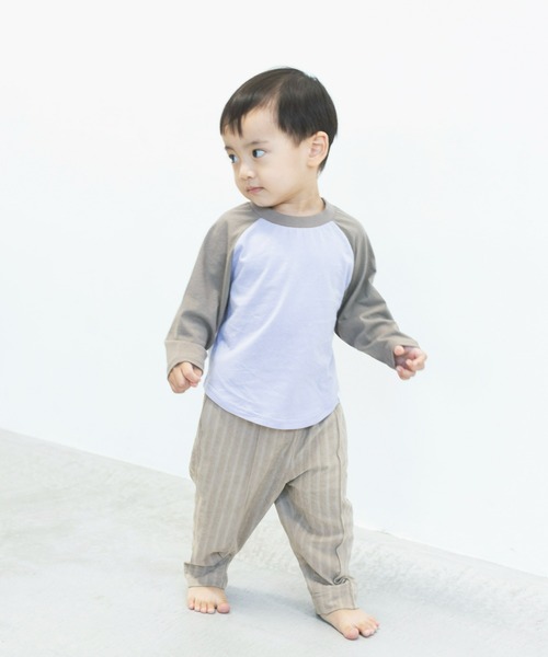 ooju(オージュ)の「【ooju】ストライプイージーパンツ(その他パンツ・キッズ・チャコールグレー/ベージュ・1/2/3/4)」の5枚目の写真