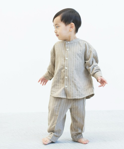 ooju(オージュ)の「【ooju】ストライプイージーパンツ(その他パンツ・キッズ・チャコールグレー/ベージュ・1/2/3/4)」の8枚目の写真