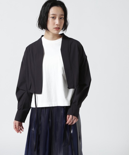 【新品】MARECHAL TERRE/マルシャルテル　プリーツスリーブブルゾン MARECHAL TERRE -マルシャルテル- Sleeve Pleats Blouson With
