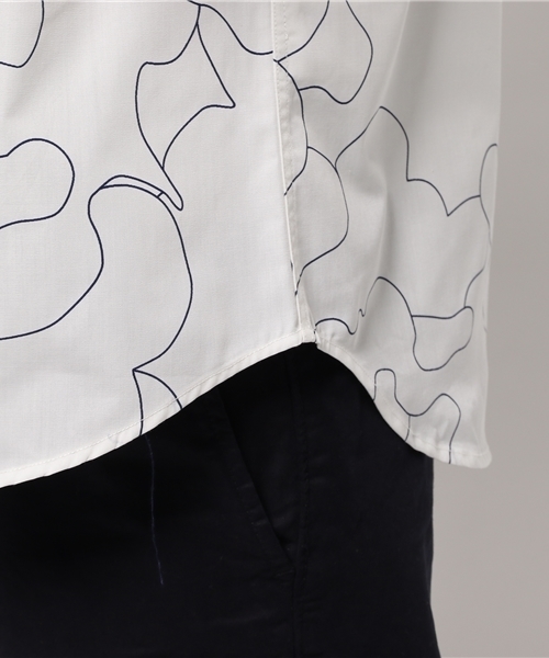 CIAOPANIC（チャオパニック）の「【Ciaopanic】　linedrawingcamoプリントSH（シャツ/ブラウス・メンズ・ホワイト/ブラック/ネイビー・MEDIUM/LARGE）」の12枚目の写真