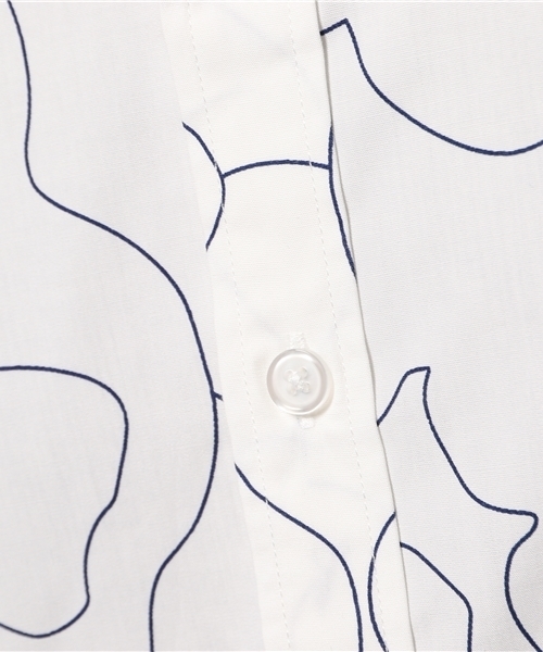 CIAOPANIC（チャオパニック）の「【Ciaopanic】　linedrawingcamoプリントSH（シャツ/ブラウス・メンズ・ホワイト/ブラック/ネイビー・MEDIUM/LARGE）」の5枚目の写真