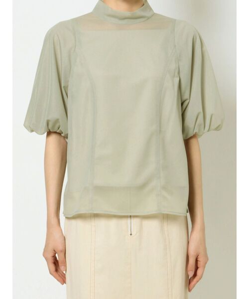 LAGUNAMOON(ラグナムーン)の「バルーンスリーブシアートップス(シャツ/ブラウス・レディース・ブラック/アイボリー/ミント・FREE)」の7枚目の写真