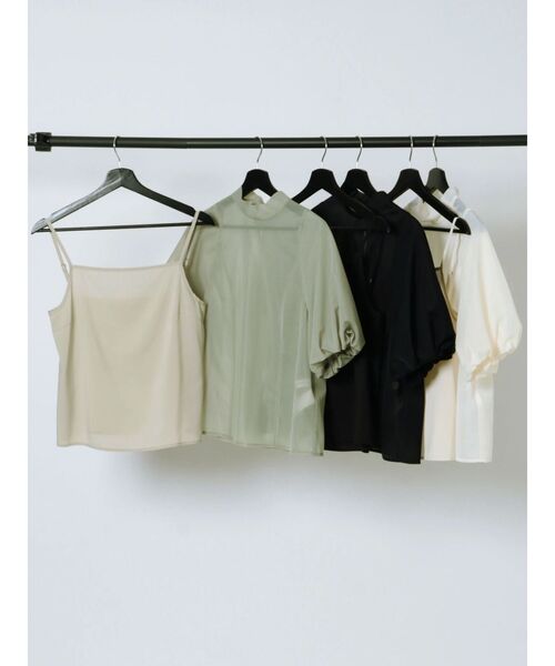 LAGUNAMOON(ラグナムーン)の「バルーンスリーブシアートップス(シャツ/ブラウス・レディース・ブラック/アイボリー/ミント・FREE)」の22枚目の写真