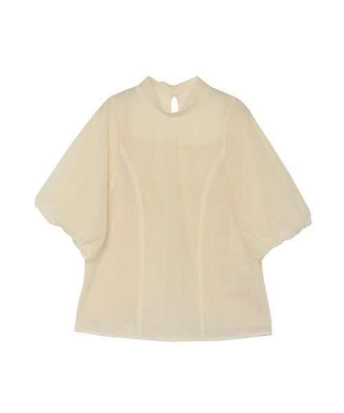 LAGUNAMOON(ラグナムーン)の「バルーンスリーブシアートップス(シャツ/ブラウス・レディース・ブラック/アイボリー/ミント・FREE)」の11枚目の写真