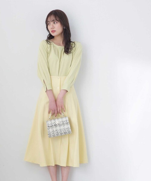 PROPORTION BODY DRESSING（プロポーションボディドレッシング）の「フロント釦フレアスカート / 1213120403（スカート・レディース・ブラック/イエロー/ベージュ・SMALL/X-SMALL/MEDIUM）」の17枚目の写真