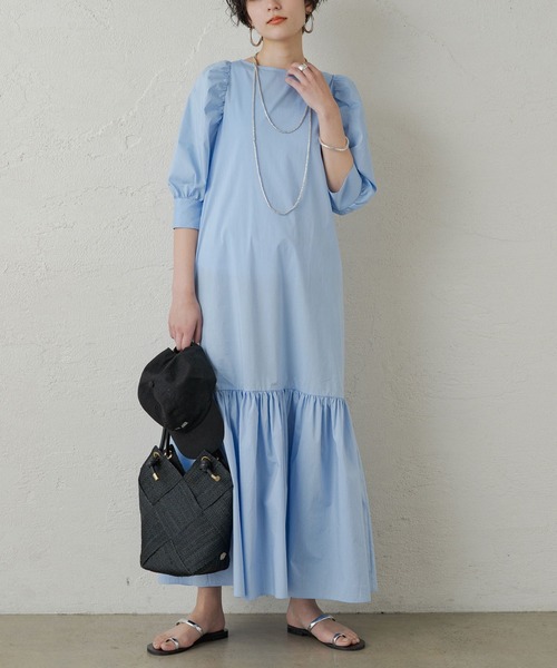 未使用品　LOUNGEDRESS ラウンドレス　タイプライターパフワンピース LOUNGEDRESS（ラウンジドレス）の「タイプライターパフ