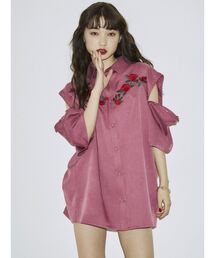 jouetie | オープンショルダーエンブロイダリーシャツ(シャツ/ブラウス)