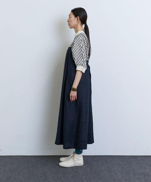 LOISIR ロワズィール 麻 リネン100％ カシュクールワンピース ロング LOISIR ロワズィール 麻 リネン100％ カシュクールワンピース