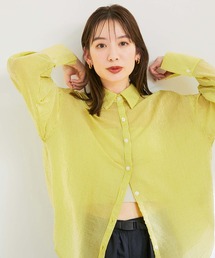 VIS | シアーストライプオーバーサイズシャツ(シャツ/ブラウス)