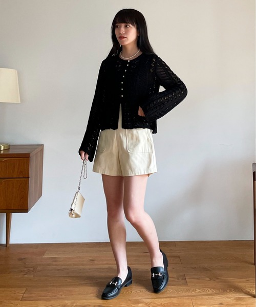 EPIMI E'PIMMY（エピミエピミー）の「ハイウエストツイルショートパンツ（その他パンツ・レディース・ブラック/オフホワイト/モカ/カーキ・MEDIUM）」の21枚目の写真