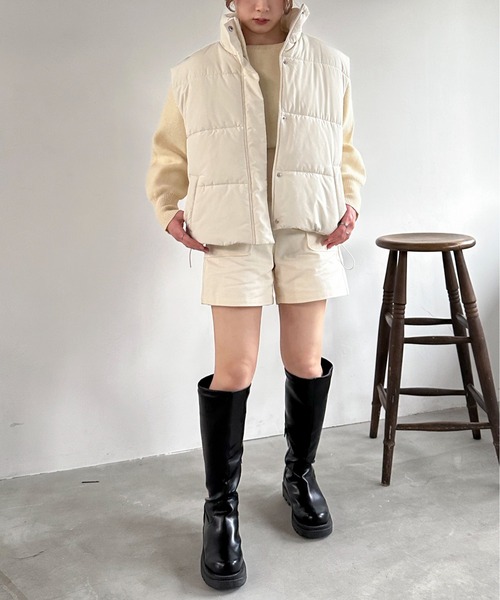 EPIMI E'PIMMY（エピミエピミー）の「ハイウエストツイルショートパンツ（その他パンツ・レディース・ブラック/オフホワイト/モカ/カーキ・MEDIUM）」の14枚目の写真