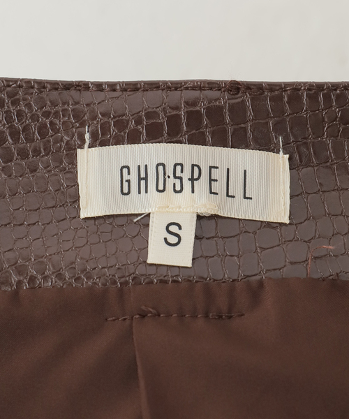 GHOSPELL(ゴスペル)の「【GHOSPELL/ゴスペル】 Aila Faux Leather Mini Skirt:スカート(スカート・レディース・ブラウン・X-SMALL/SMALL)」の17枚目の写真