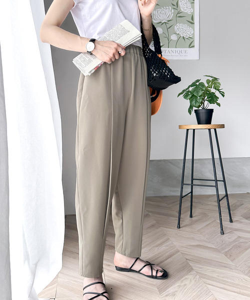 Java(ジャバ)の「《JaVa ジャバコラボ》美脚&お洒落見え バナナパンツ(スラックス・レディース・ブラウン系その他/ブラック/ライトベージュ・LARGE/X-LARGE/SMALL/MEDIUM)」の6枚目の写真