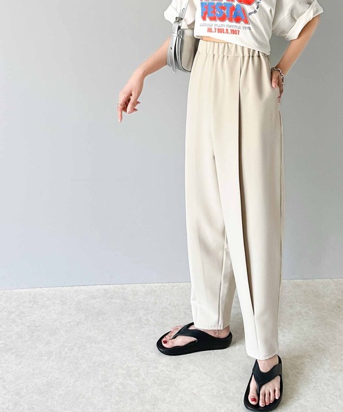 Java(ジャバ)の「《JaVa ジャバコラボ》美脚&お洒落見え バナナパンツ(スラックス・レディース・ブラウン系その他/ブラック/ライトベージュ・LARGE/X-LARGE/SMALL/MEDIUM)」の22枚目の写真