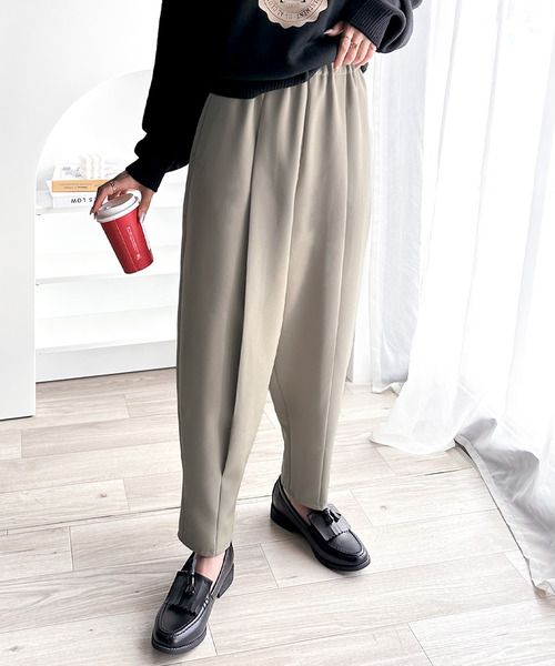 Java(ジャバ)の「《JaVa ジャバコラボ》美脚&お洒落見え バナナパンツ(スラックス・レディース・ブラウン系その他/ブラック/ライトベージュ・LARGE/X-LARGE/SMALL/MEDIUM)」の12枚目の写真