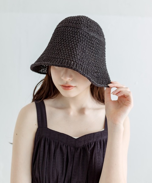 OLIVE des OLIVE(オリーブデオリーブ)の「ペーパークロ―シュハット 1031150050(ハット・レディース・オフホワイト/ブラック・FREE)」の11枚目の写真