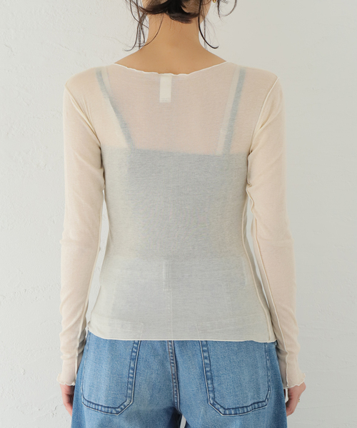 BASERANGE（ベースレンジ）の「【BASERANGE/ベースレンジ】CORE TABBYS STAR LONG SLEEVE：Tシャツ（Tシャツ/カットソー・レディース・アイボリー・MEDIUM）」の6枚目の写真