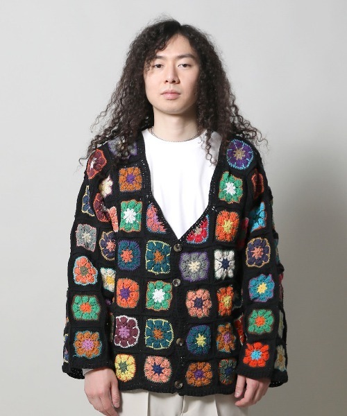macmahon knitting mills かぎ針編み カーディガン ニット MacMahon Knitting Mills×Niche Crochet Cardigan/SOLID