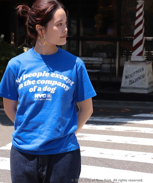 Ray BEAMS（レイビームス）の「GOOD ROCK SPEED × Ray BEAMS / 別注 NYC Tシャツ（Tシャツ/カットソー・レディース・ブルー/ピンク・ONE SIZE）」の18枚目の写真