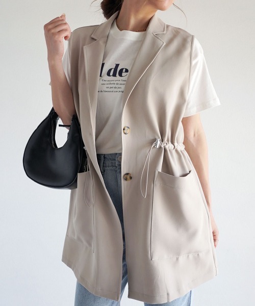 ドロストギャザージレ（ベスト）｜Rashik（ラシク）