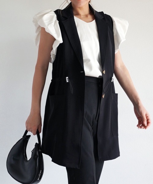 ドロストギャザージレ（ベスト）｜Rashik（ラシク）