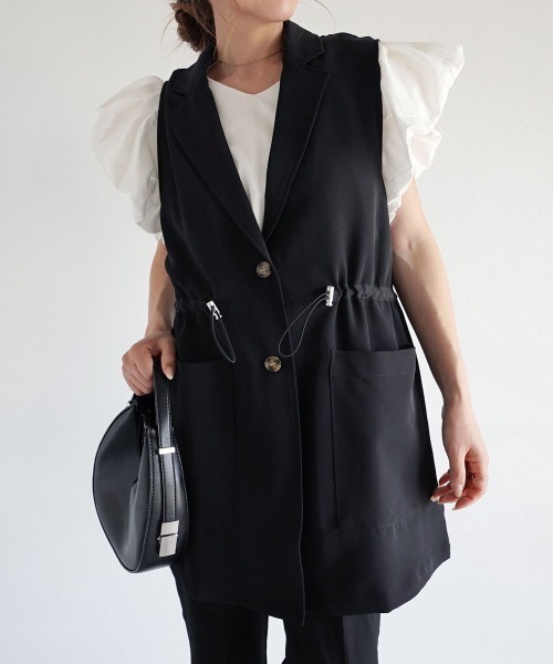 ドロストギャザージレ（ベスト）｜Rashik（ラシク）