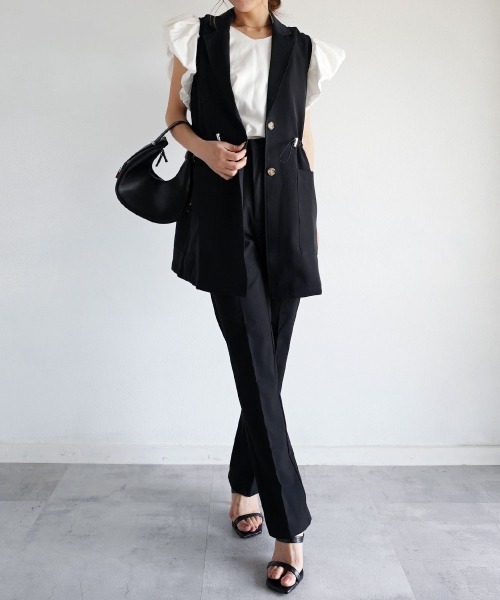 ドロストギャザージレ（ベスト）｜Rashik（ラシク）