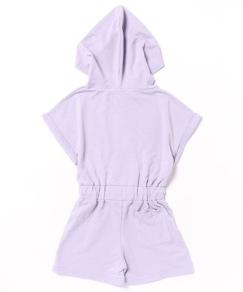 ZIDDY(ジディ)の「ZIDDY/フード付き半袖オールインワン(130~160cm)(つなぎ/オールインワン・キッズ・グレー/パープル・150/160/130/140)」の11枚目の写真