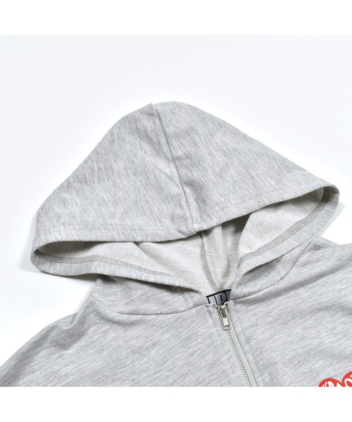 ZIDDY(ジディ)の「ZIDDY/フード付き半袖オールインワン(130~160cm)(つなぎ/オールインワン・キッズ・グレー/パープル・150/160/130/140)」の9枚目の写真