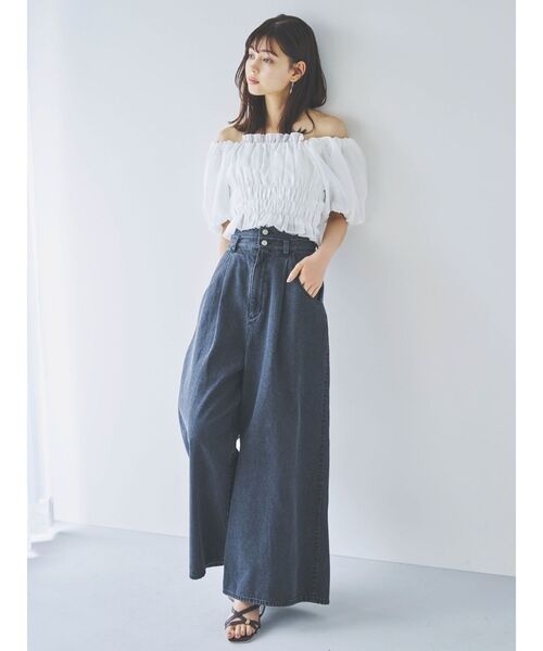 dazzlin(ダズリン)の「バルーンオーガンチュールブラウス(シャツ/ブラウス・レディース・グレー/オフホワイト/ブラック・FREE)」の19枚目の写真