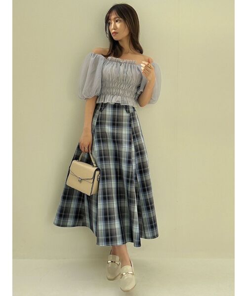 dazzlin(ダズリン)の「バルーンオーガンチュールブラウス(シャツ/ブラウス・レディース・グレー/オフホワイト/ブラック・FREE)」の7枚目の写真