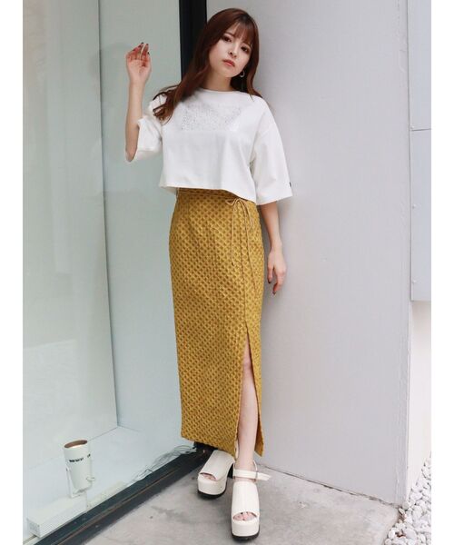 MURUA（ムルーア）の「サークルジャガードスリットスカート（スカート