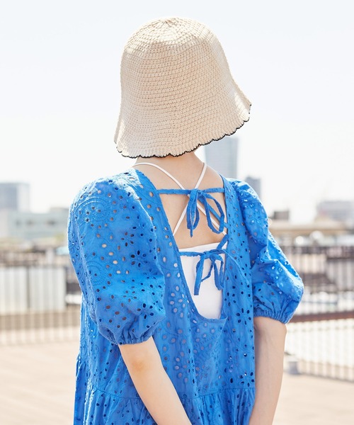 w closet(ダブルクローゼット)の「チューリップハット(ハット・レディース・アイボリー/ブラック・FREE)」の12枚目の写真