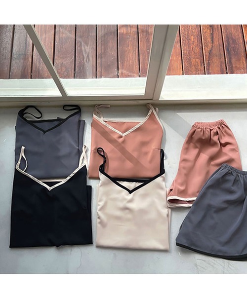 NinaetLina(ニナエリナ)の「セットアップルームウエア(ルームウェア/パジャマ・レディース・ダークグレー/アイボリー/ピンク/ブラック・FREE)」の12枚目の写真