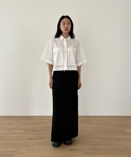 Didot.showroom（ディドット ショールーム）の「ボックスクロップドシャツ（シャツ/ブラウス・レディース・ホワイト/ピンク/ブルー/ミント・FREE）」の7枚目の写真