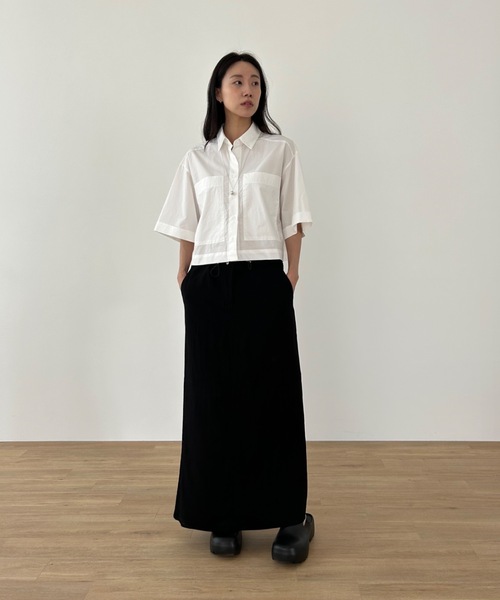 Didot.showroom（ディドット ショールーム）の「ボックスクロップドシャツ（シャツ/ブラウス・レディース・ホワイト/ピンク/ブルー/ミント・FREE）」の9枚目の写真