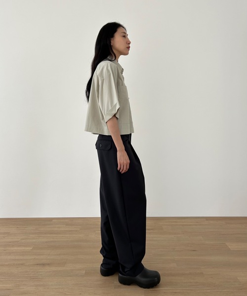 Didot.showroom（ディドット ショールーム）の「ボックスクロップドシャツ（シャツ/ブラウス・レディース・ホワイト/ピンク/ブルー/ミント・FREE）」の12枚目の写真