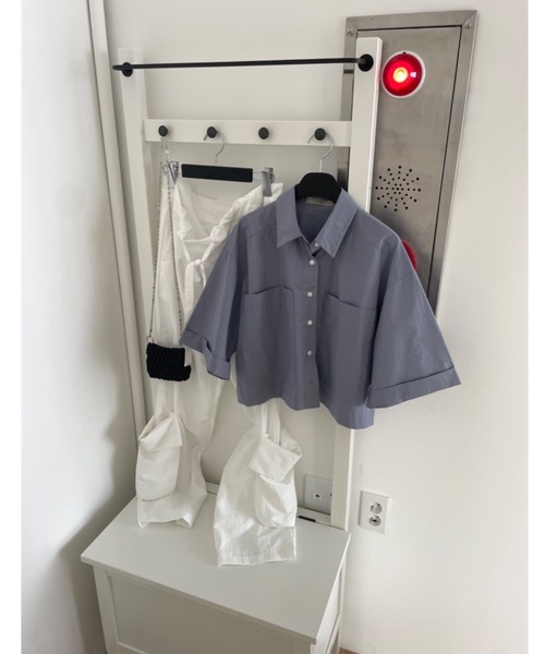 Didot.showroom（ディドット ショールーム）の「ボックスクロップドシャツ（シャツ/ブラウス・レディース・ホワイト/ピンク/ブルー/ミント・FREE）」の22枚目の写真