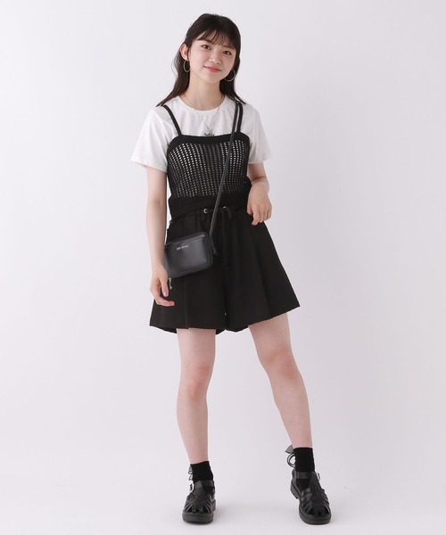 repipi armario（レピピ アルマリオ）の「☆セットアイテム☆メッシュキャミ＆ロゴTシャツ（その他トップス・キッズ・ブルー/ブラック/アイボリー・MEDIUM/LARGE）」の5枚目の写真
