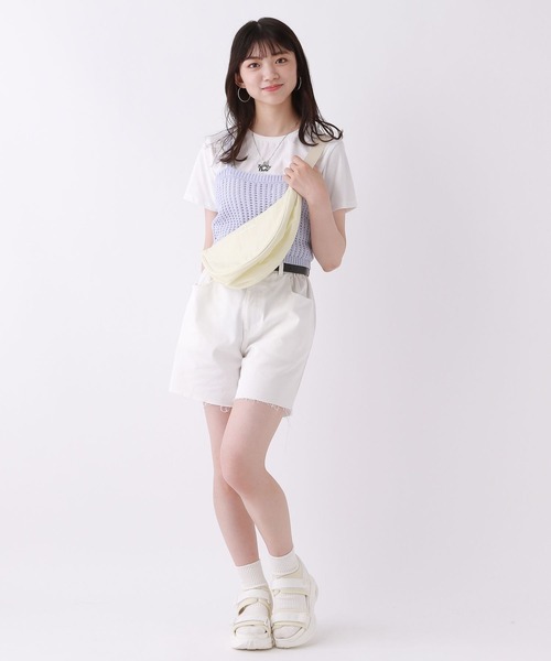 repipi armario（レピピ アルマリオ）の「☆セットアイテム☆メッシュキャミ＆ロゴTシャツ（その他トップス・キッズ・ブルー/ブラック/アイボリー・MEDIUM/LARGE）」の6枚目の写真